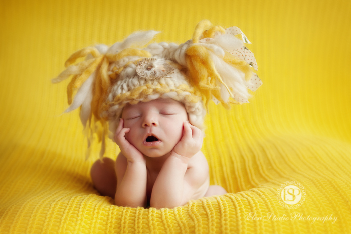 yellow theme baby photography